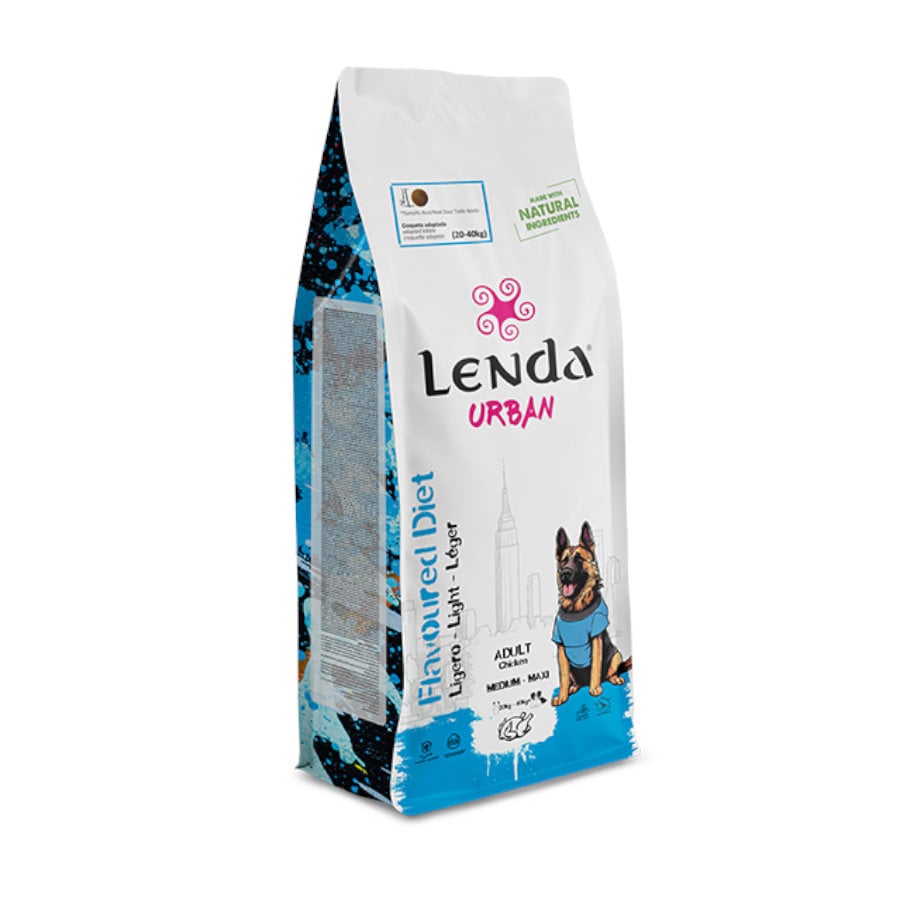 15 KG 15 kg Lenda Urban Flavoured Diet Light Adult Medium Maxi Ração para cães