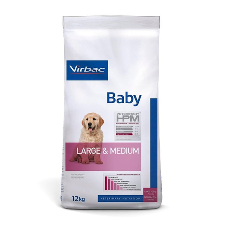 Virbac Baby Large Medium Hpm ração para cães