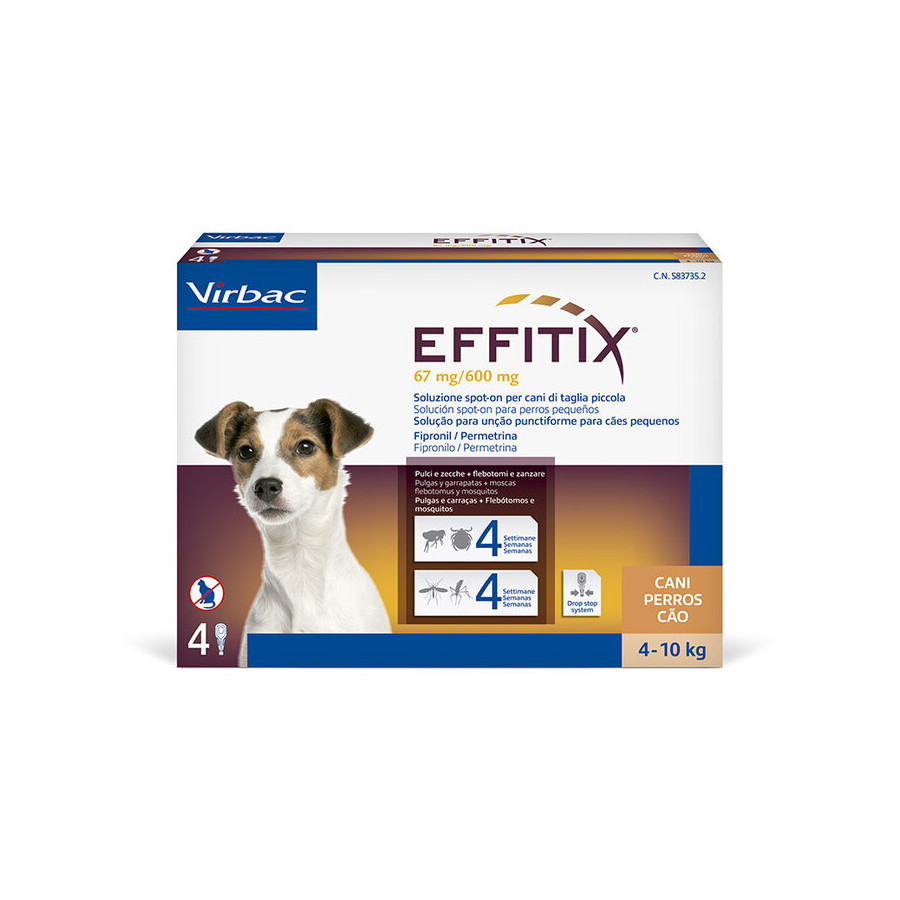 Virbac Effitix Pipetas Antiparasitárias para cães