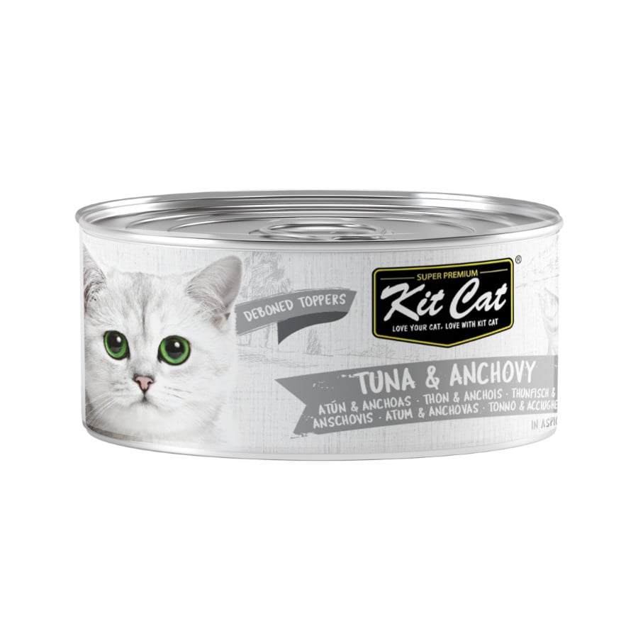 Kit Cat Comida húmida de atum e anchovas em lata para gatos