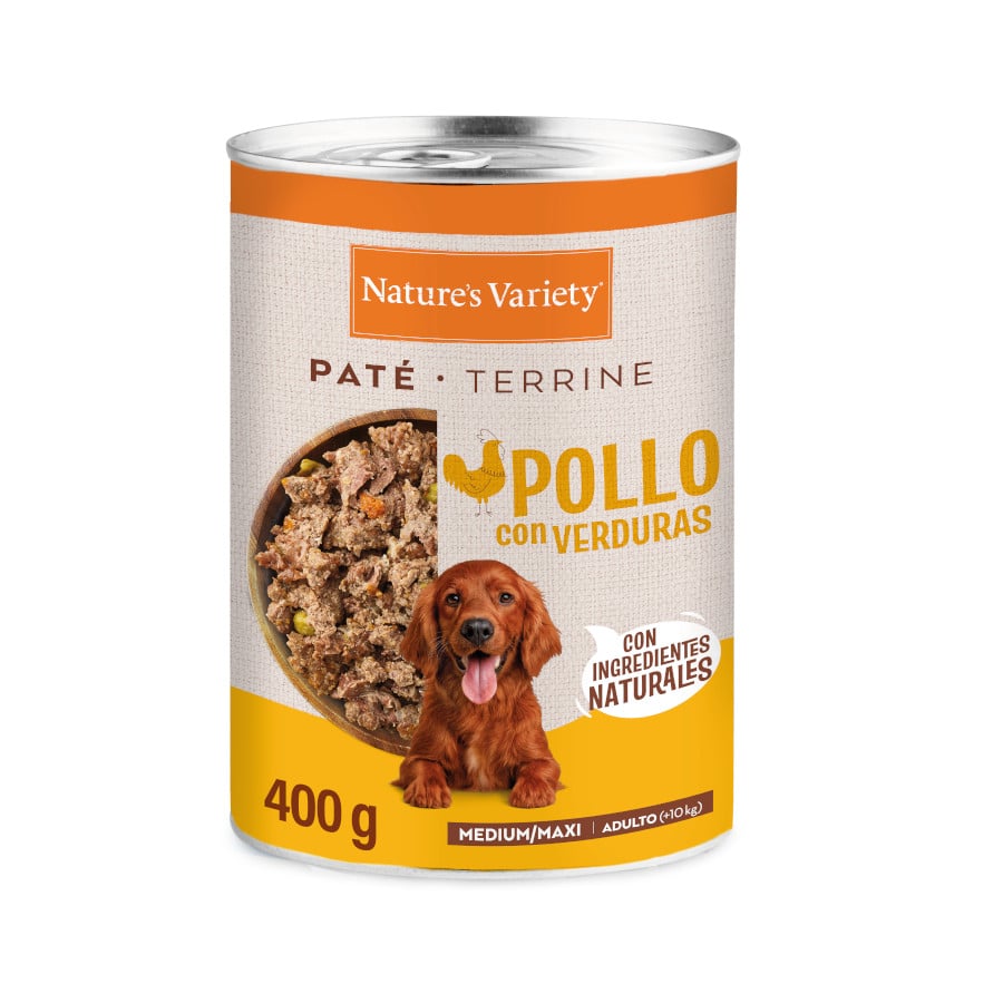 0.4 KG 400 gr Nature's Variety Paté Pollo Lata para perro adultos medium