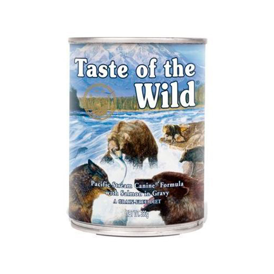 12 latas x 390 g Lata Taste of the Wild Pacific Stream para cães Pack poupança!
