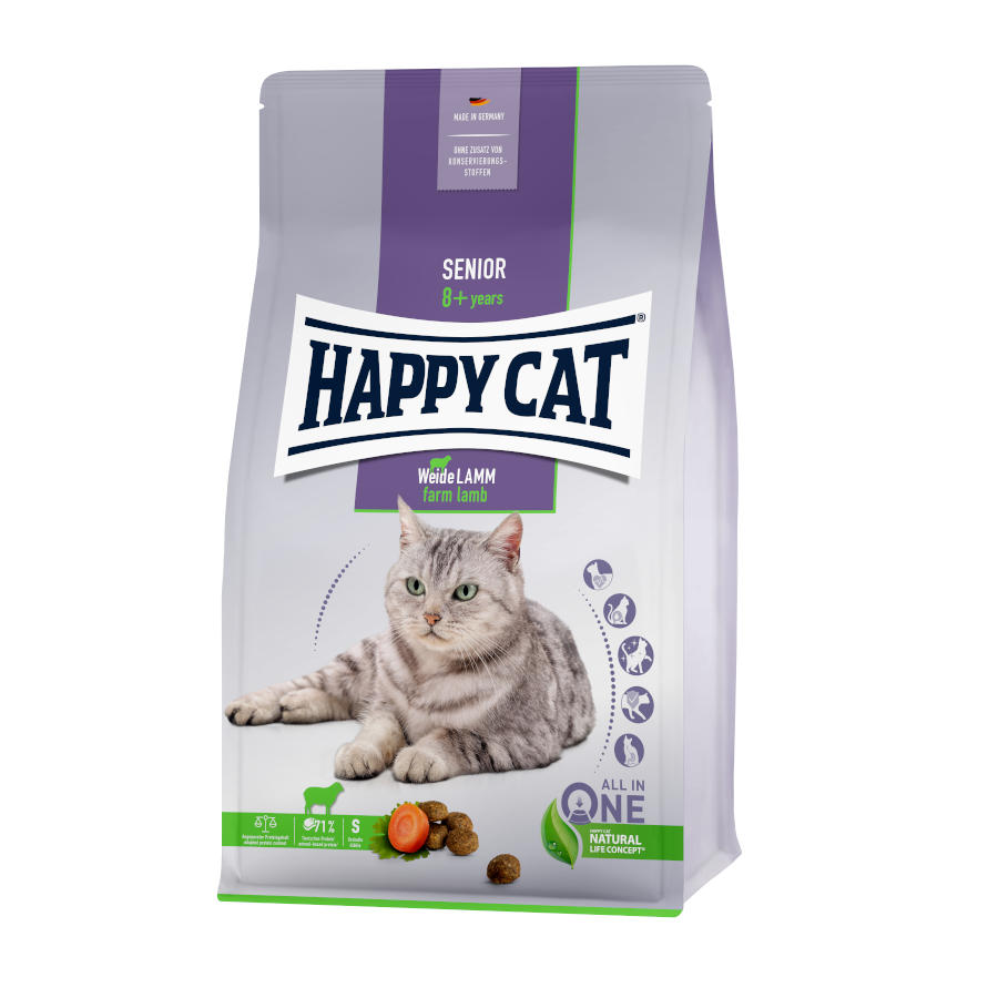 Happy Cat Senior com cordeiro ração para gatos, , large image number null