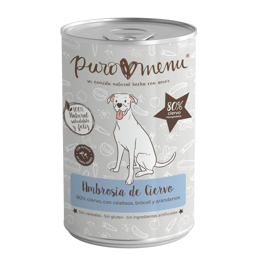 0.4 KG Puro Menu Deer Ambrosia lata para cães