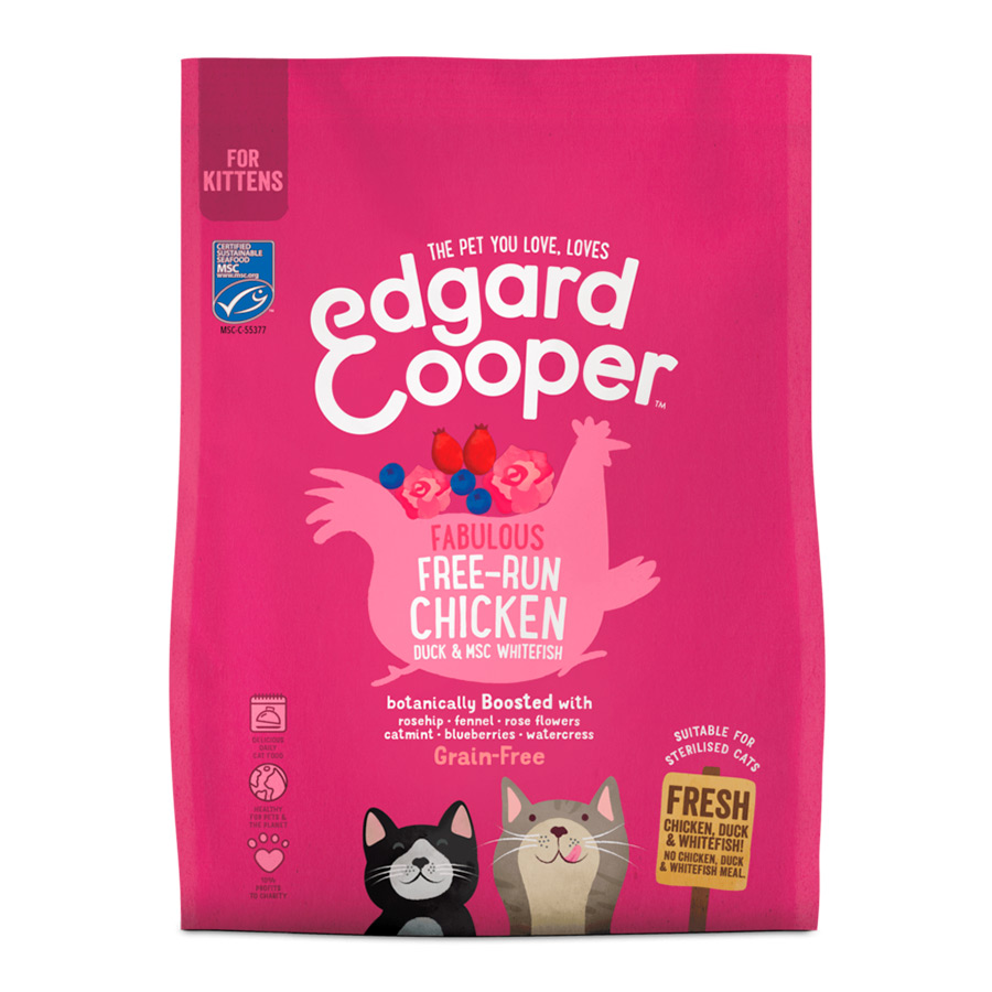 Edgard & Cooper para Filhotes de Gato sabor frango de granja e peixe branco 1,75 kg, , large image number null