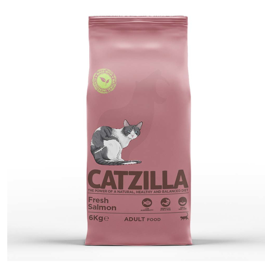 2 x 6 kg Catzilla Feline Adult salmão Pack poupança!
