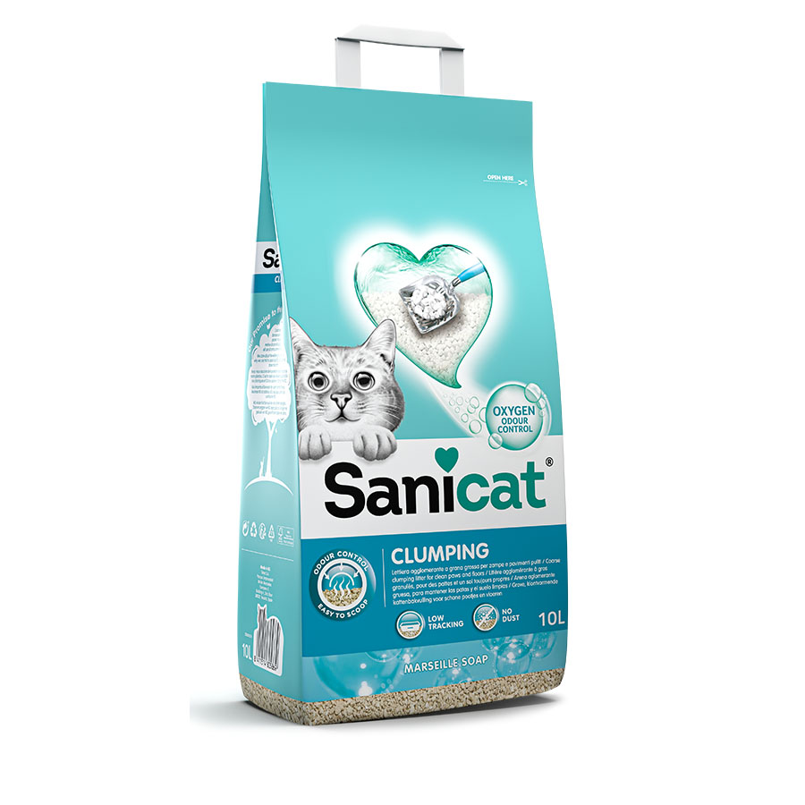 10 L Sanicat Marselha Areia Aglomerante para gatos