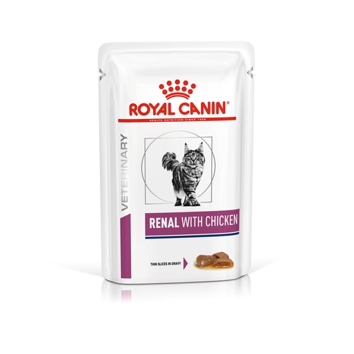 48 saquetas x 85 g Royal Canin Renal Frango Saquetas para gatos Pack poupança!