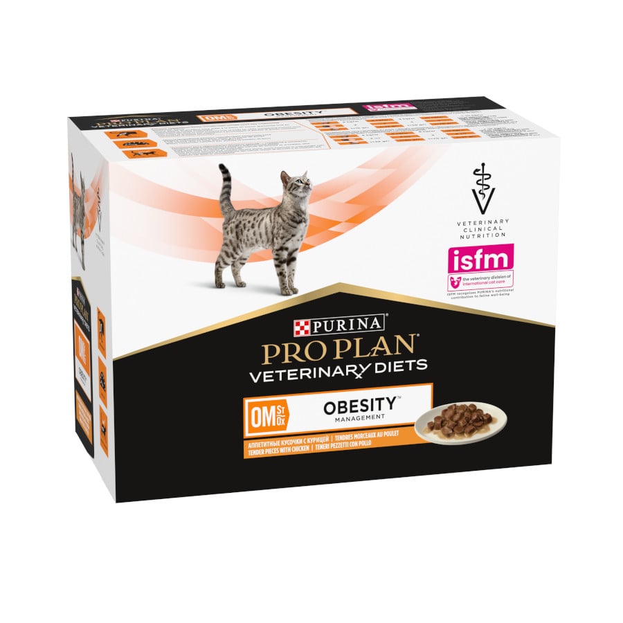 0.85 KG Purina Pro Plan Veterinary Diets Obesity frango saqueta para gatos