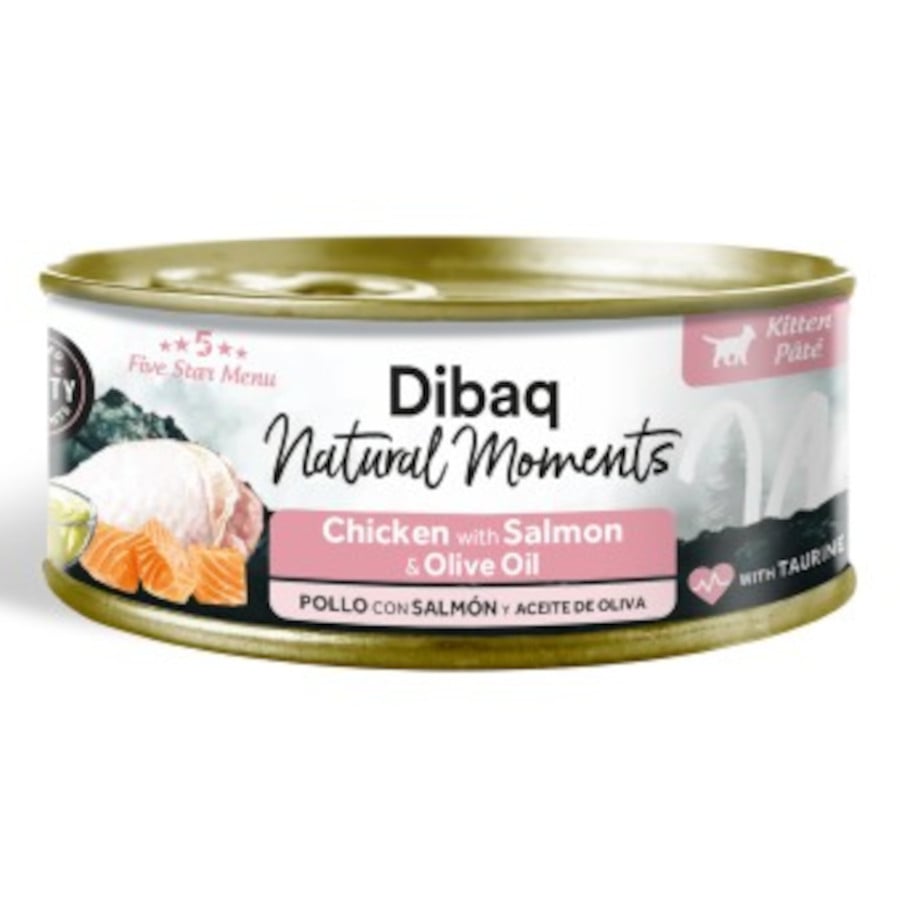 0.07 KG 70 g Dibaq Natural Moments Lata Pollo con Salmón para gatito
