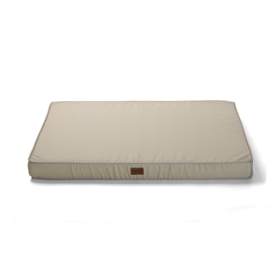 Leeby Colchão taupe antiderrapante para cães