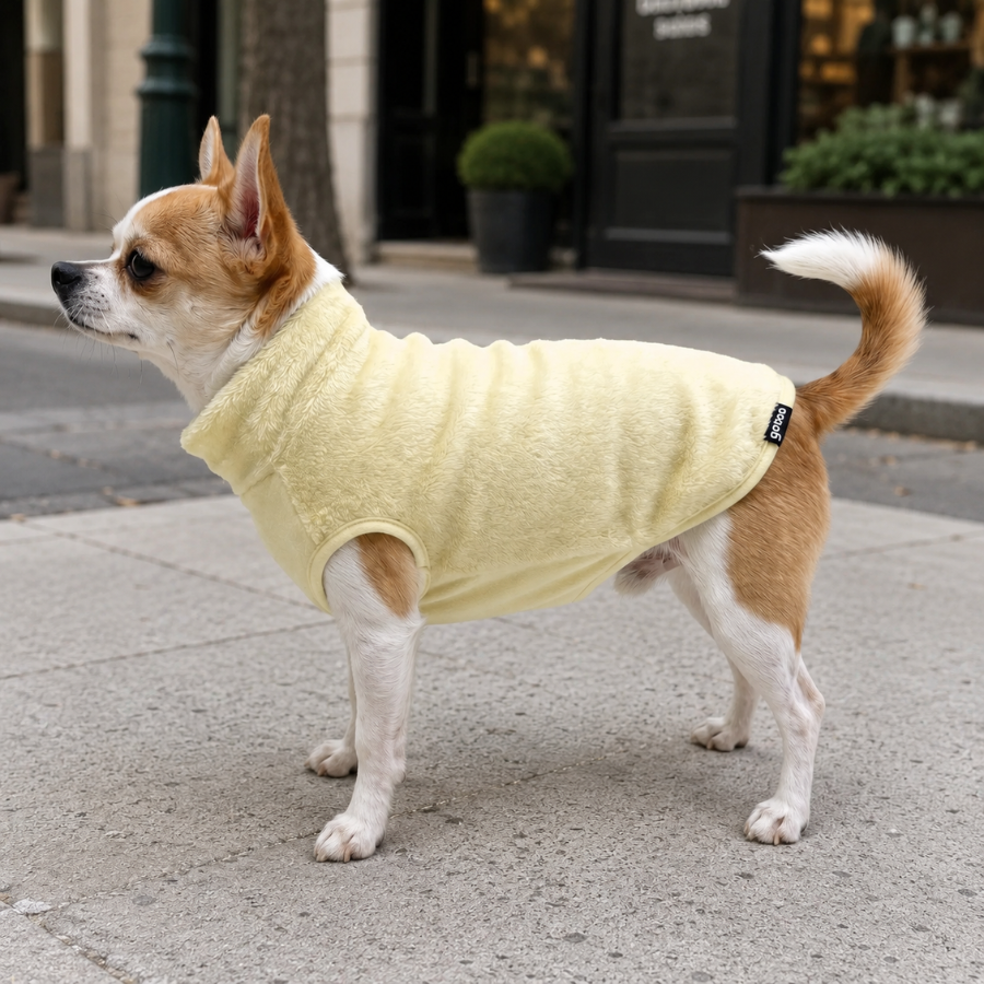 Gotoo Camisola Polar Amarela para cães