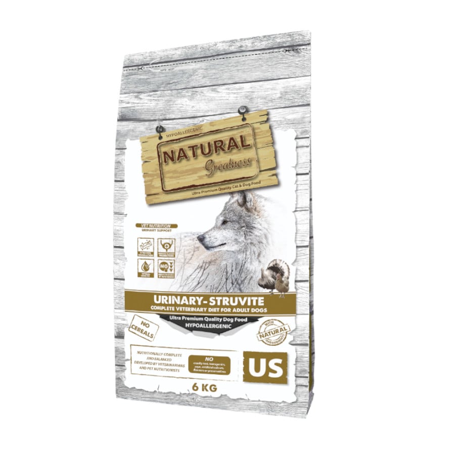 6 KG Natural Greatness Urinary-Struvit Ração Hipoalergénica para cães