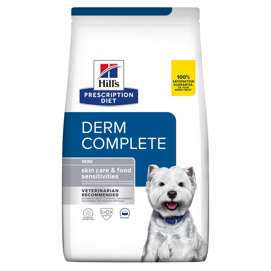 6 kg Hill's Prescription Diet Derm Complete Mini ração para cães