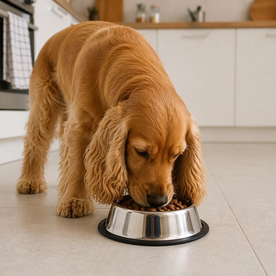 Leeby Comedouro de Metal com Anel de Silicone para cães