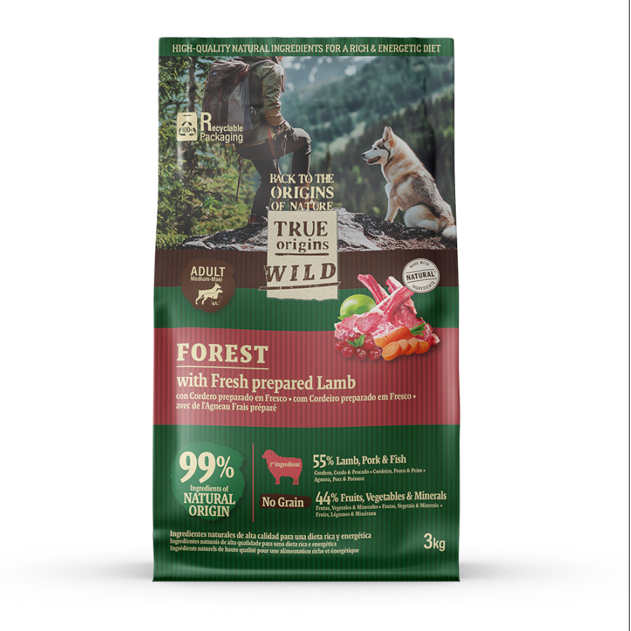 12 KG True Origins Wild Forest ração de cordeiro para cães