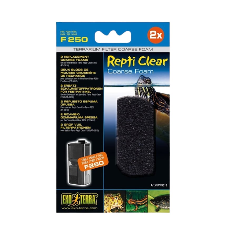 Exo Terra Esponja de Recarga filtro Reptil Clear F250 para terrários 