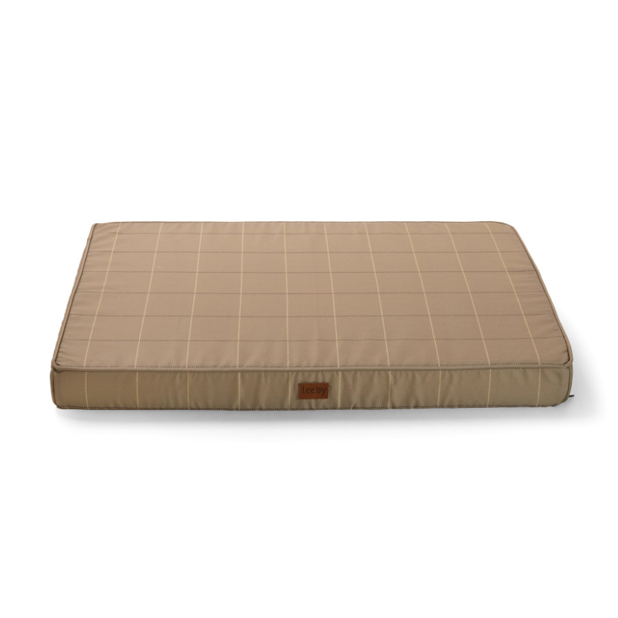 Leeby Colchão tartã antiderrapante para cães