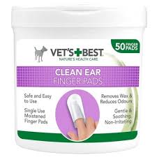 Vet's+Best Finger Pads Limpador de ouvidos para cães