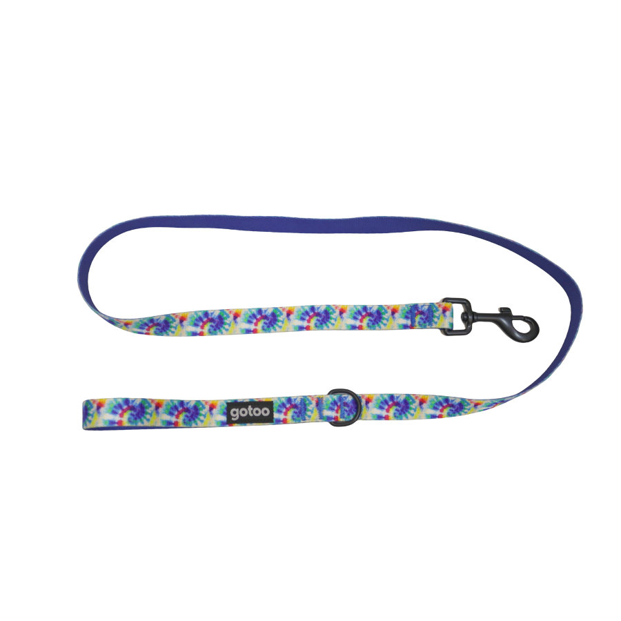 Gotoo Trela estampada tie die azul para cães