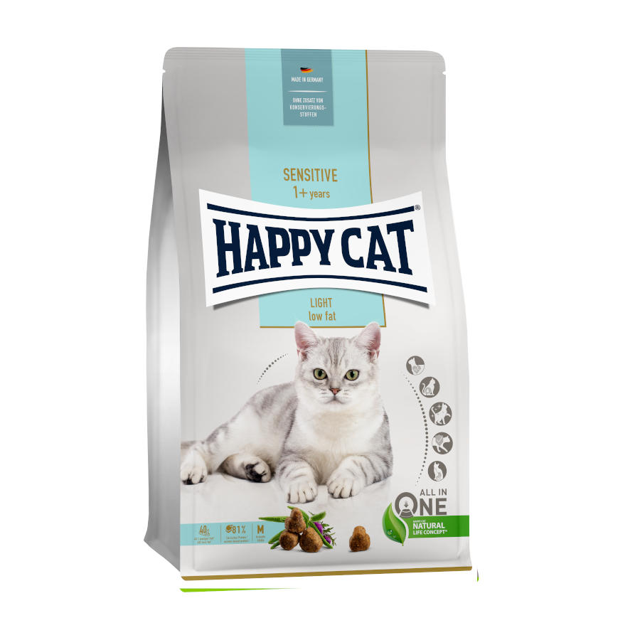 Happy Cat Sensitive Adult Light ração para gatos, , large image number null