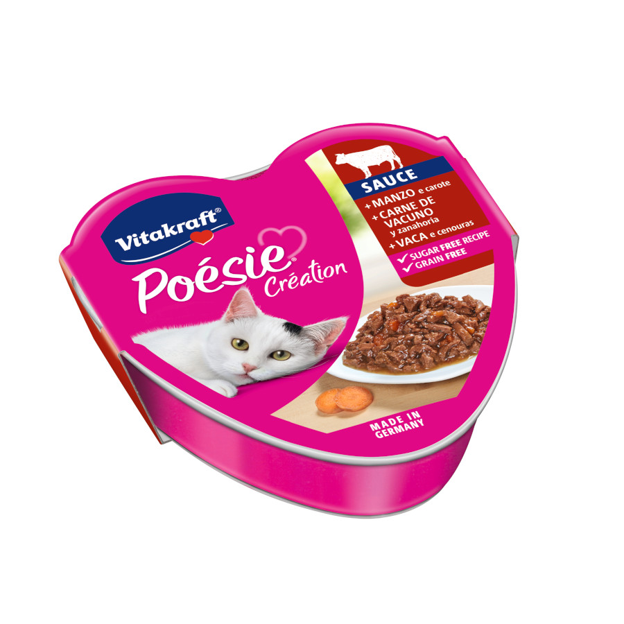 24 terrinas x 85 g Vitakraft Poésie Vitela terrina em molho para gatos Pack poupança!