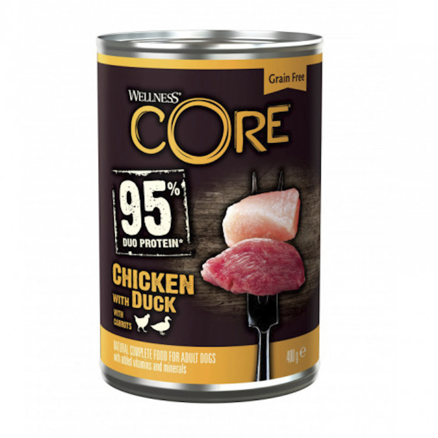 400 g Wellness Core Frango y Pato lata para cães