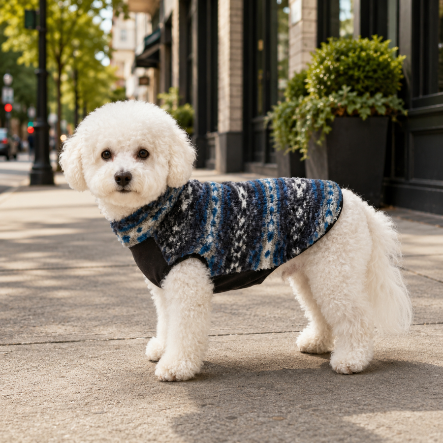Gotoo Camisola Sherpa com Padrão Retro para cães