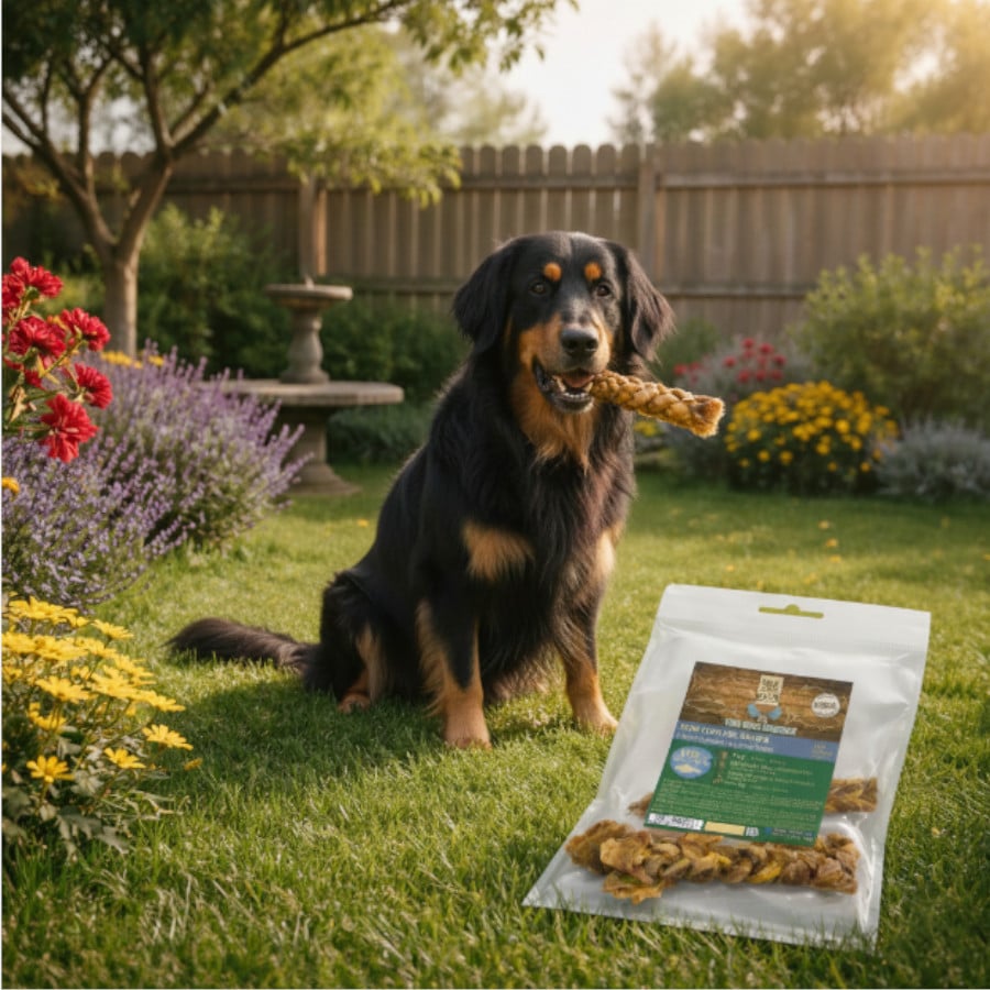70 g. True Origins Trenzas Rosada Snack para perros
