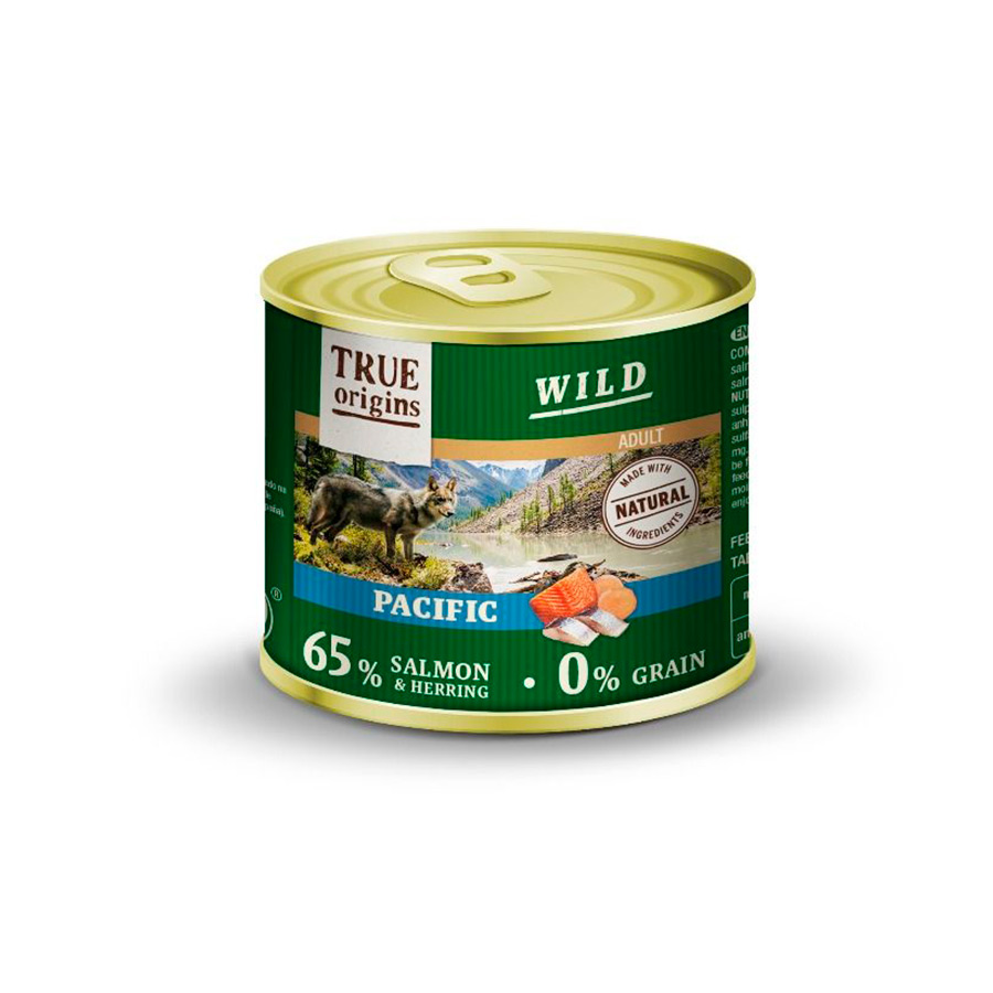 400 g True Origins Wild Adult Pacific Salmão e Arenque em patê lata para cães