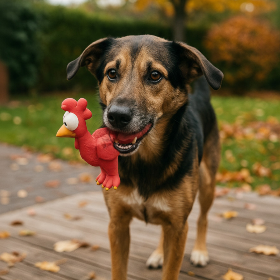 Tootoy! Chew Brinquedo galinha divertida para cães