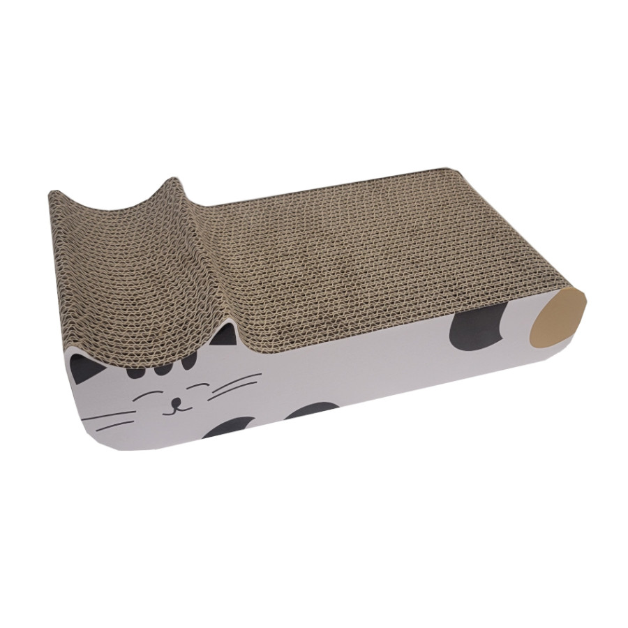 Leeby Kira arranhador de cartão branco para gatos