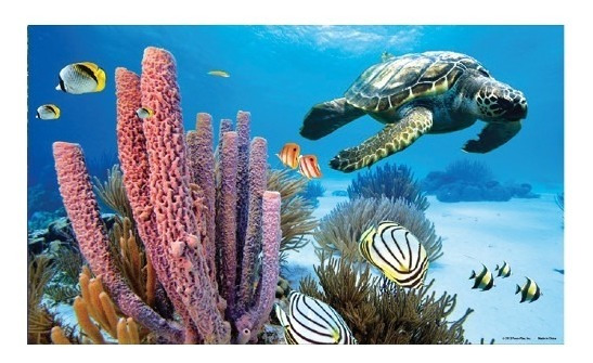 Penn-Plax Fundo Marinho para Decoração de aquários em 3D