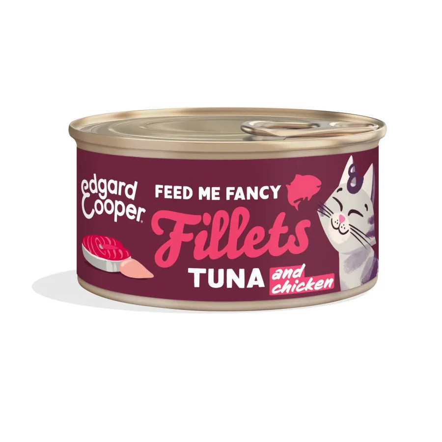24 latas x 70 g Edgard & Cooper Filetes de Atúm e Frango lata para gatos Pack Poupança!