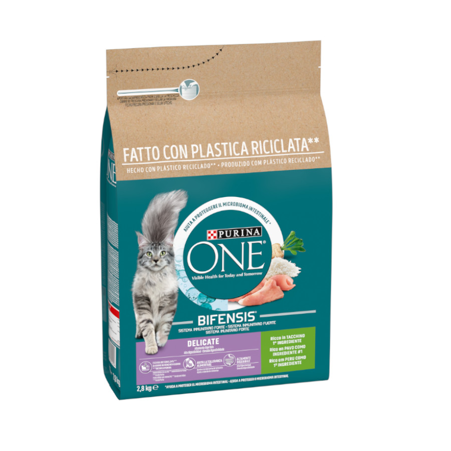 2.8 KG 2.8 kg One Sensitive Bifensis Ração de Peru e Arroz para gatos