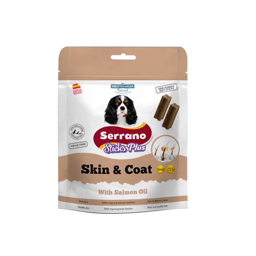 14 sticks Serrano Sticks Functional Skin & Coat para cães