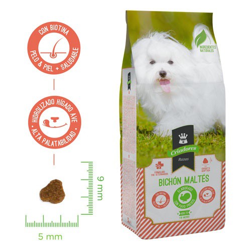 2 x 3 kg Criadores Bichón Maltês Peru ração para cães Pack poupança!