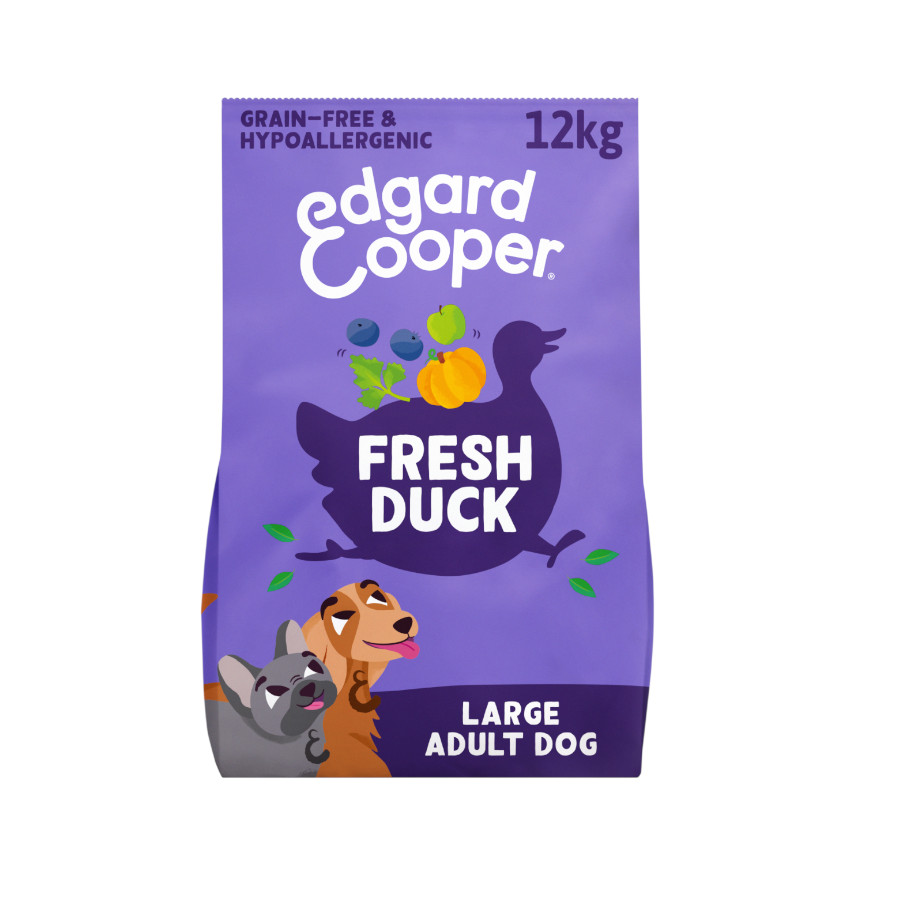 12 KG 12 kg Edgard & Cooper Pienso Pato para perros adultos grandes