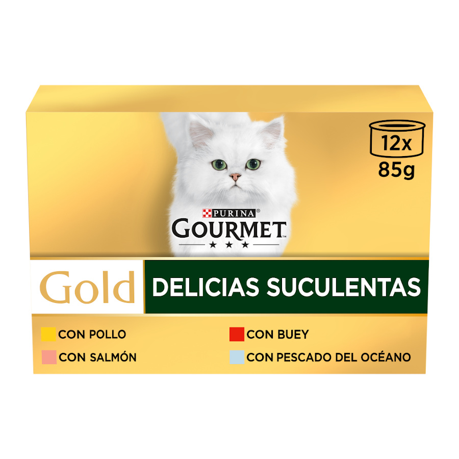 Gourmet Gold Delicias Suculentas Multipack de Paté Mistos para gatos
