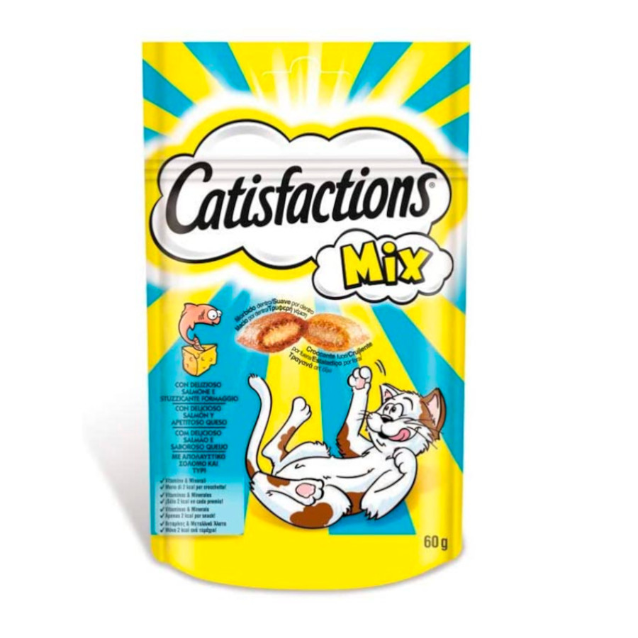 Catisfactions Snacks para gatos Queijo e Salmão, , large image number null