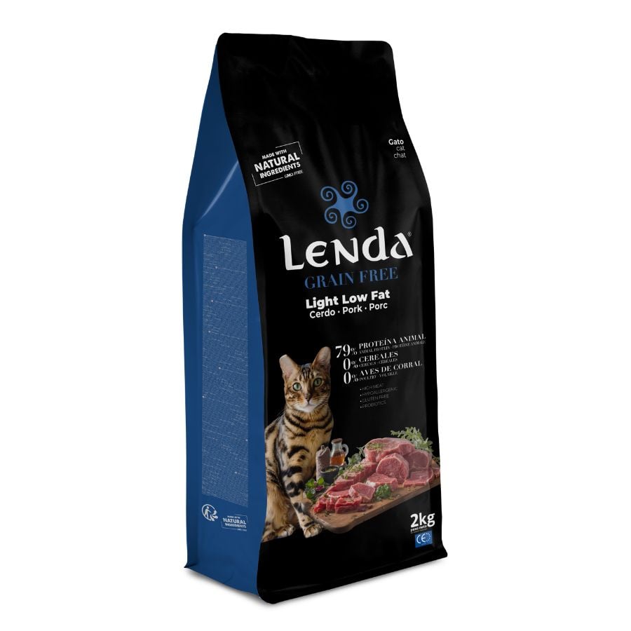 2 KG 2 Kg Lenda Grain Free Light Ração de Coelho e Porco para gatos