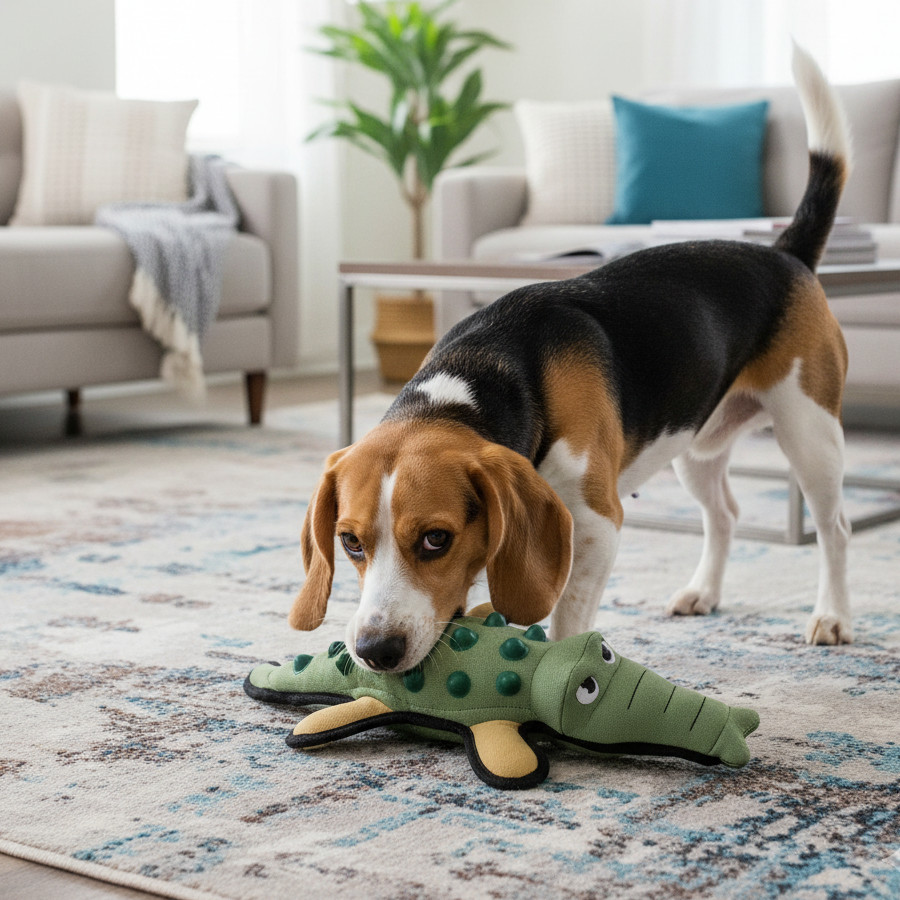 Tootoy! Comfort Brinquedo crocodilo resistente para cães