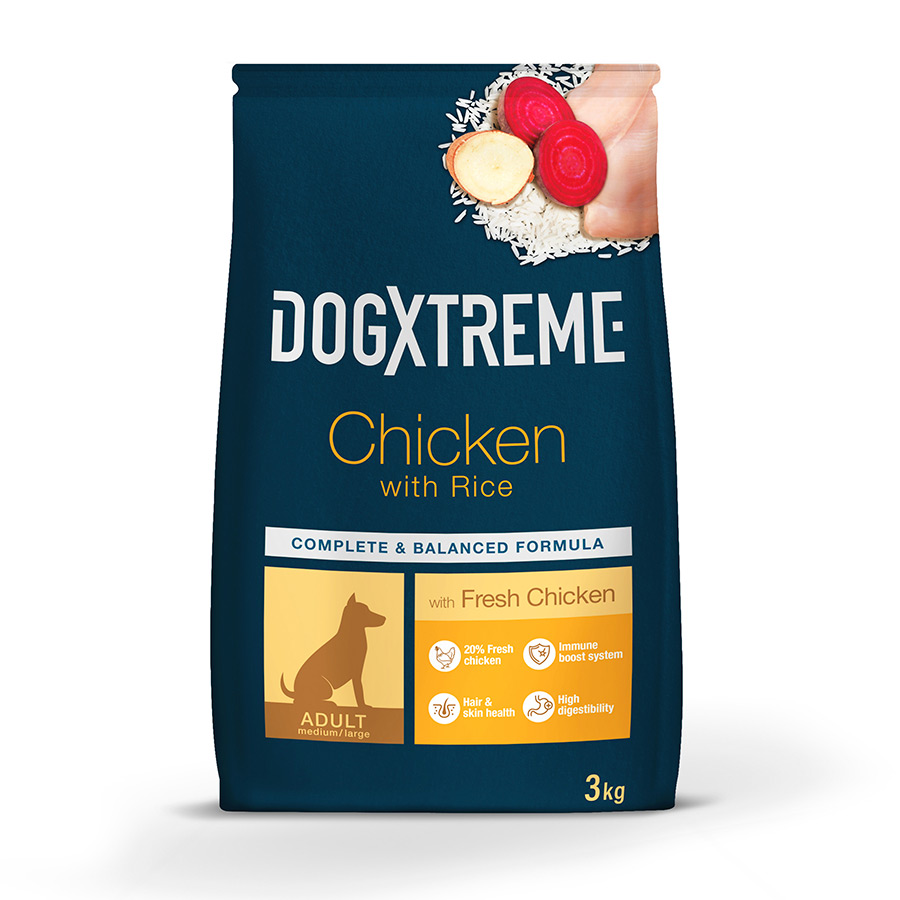 2 x 12 kg Dogxtreme Adult Frango e Arroz ração para cães Pack poupança!