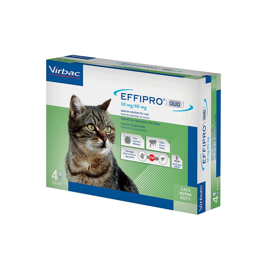 Virbac Effipro Duo Pipetas Antiparasitárias para gatos, , large image number null