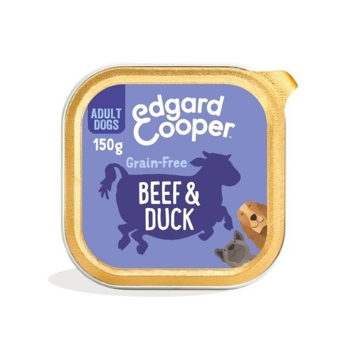 12 terrinas x 150 g Terrina Edgard Cooper Adult Vitela e Pato para cães Pack poupança!