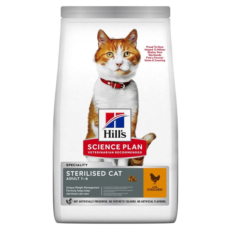 300 g Hill's Science Plan Sterilised Adult Frango ração para gatos