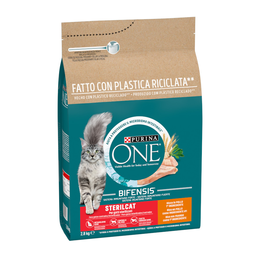 2.8 kg Purina One Adult Bifensis Esterilizado Frango ração para gatos