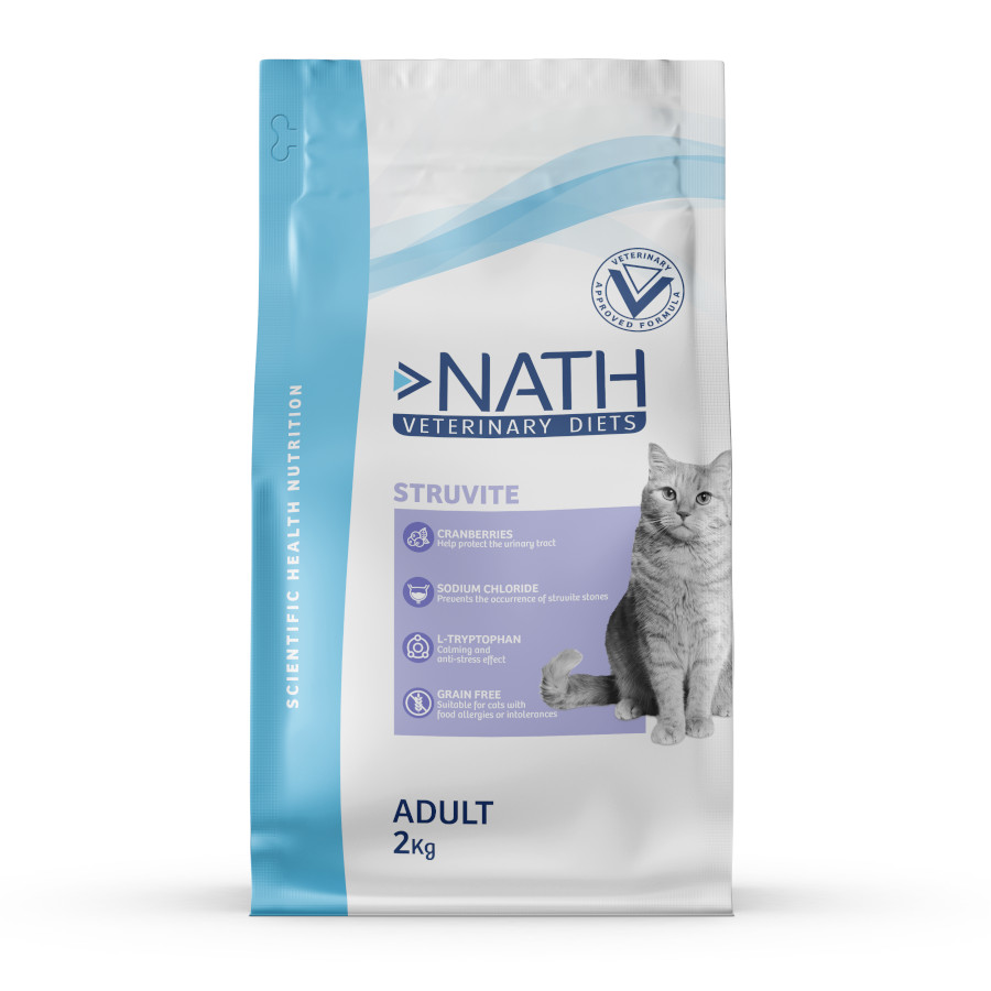 2 KG Nath Veterinary Diets Struvite ração para gatos