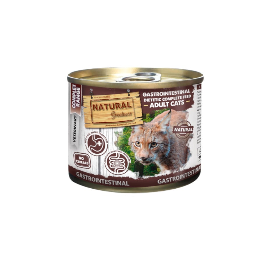 0.2 KG Natural Greatness Gastrointestinal Comida Húmida para gatos