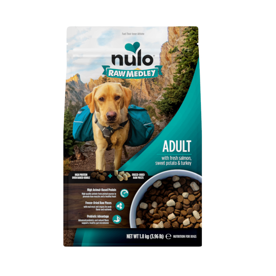 9 KG 9 kg Nulo Raw Medley Ração de Salmão, Batata-doce e Peru para Cães